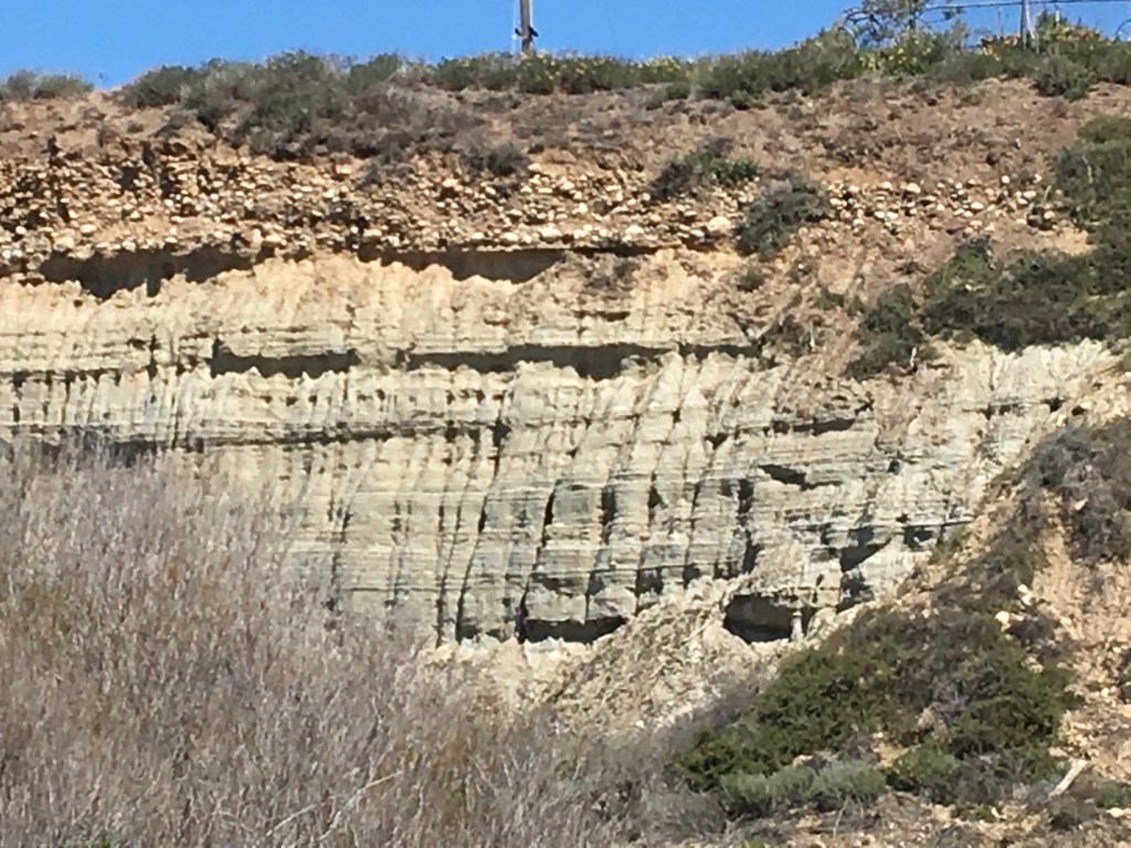 Eroding cliffs of San Onofre State Beach